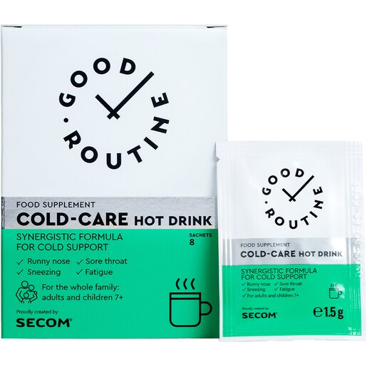 Supliment Cold-care Hot Drink Good Routine, 1.5 g x 8 doze, SECOM Supliment Cold-care Hot Drink Good Routine, 1.5 g x 8 doze, SECOM