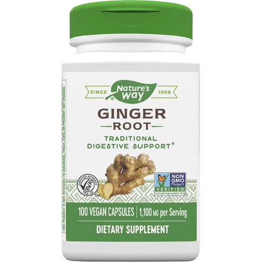 Supliment Ginger Root Nature's Way, 100 capsule, SECOM Supliment Ginger Root Nature's Way, 100 capsule, SECOM