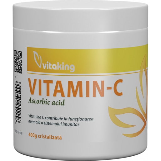Supliment Vitamina C cristalizata pudra, 400 g, VITAKING Supliment Vitamina C cristalizata pudra, 400 g, VITAKING