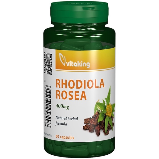 Supliment alimentar Rhodiola Rosea 400 mg, 60 capsule, VITAKING Supliment alimentar Rhodiola Rosea 400 mg, 60 capsule, VITAKING