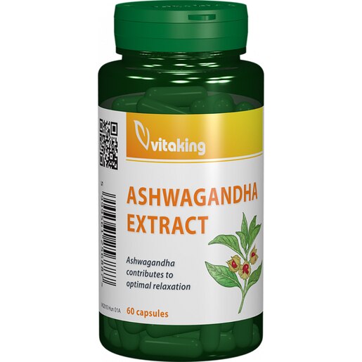 Supliment Extract de Ashwagandha 240 mg, 60 capsule vegetale, VITAKING Supliment Extract de Ashwagandha 240 mg, 60 capsule vegetale, VITAKING