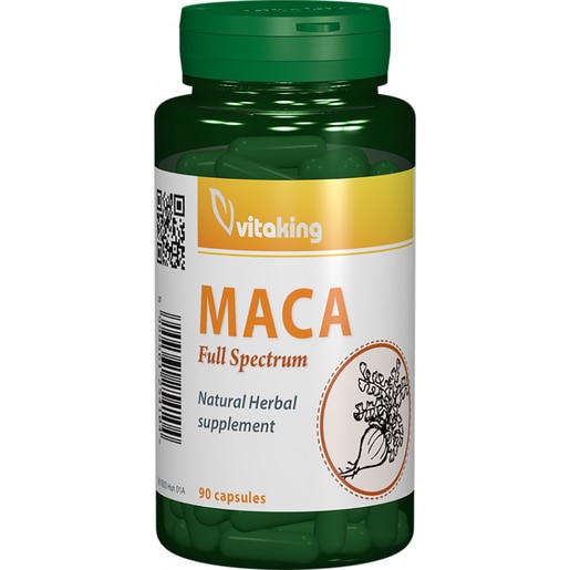 Supliment Extract de Maca 500 mg, 90 capsule vegetale, VITAKING Supliment Extract de Maca 500 mg, 90 capsule vegetale, VITAKING