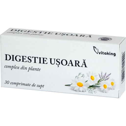 Supliment Digestie usoara, 30 comprimate, VITAKING Supliment Digestie usoara, 30 comprimate, VITAKING