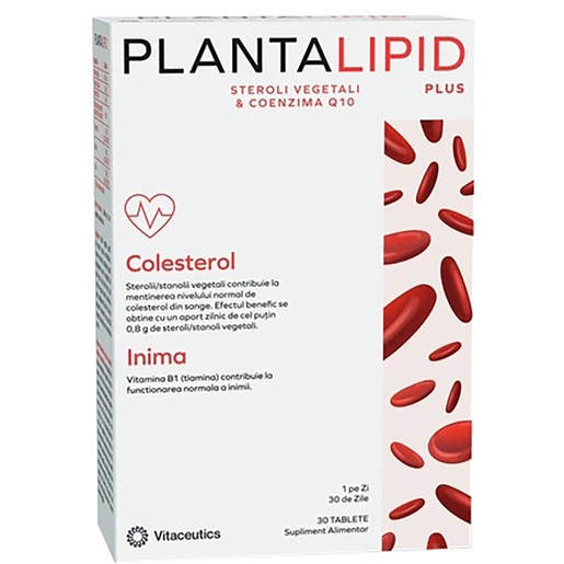 Supliment alimentar PlantaLipid Plus, 30 comprimate, VITACEUTICS Supliment alimentar PlantaLipid Plus, 30 comprimate, VITACEUTICS