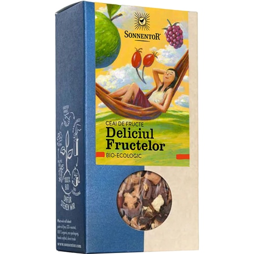 Ceai fructe SONNENTOR Deliciul fructelor, 100 g Ceai fructe SONNENTOR Deliciul fructelor, 100 g