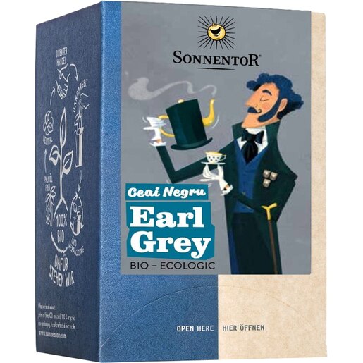 Ceai negru SONNENTOR Earl Grey, 18 plicuri Ceai negru SONNENTOR Earl Grey, 18 plicuri