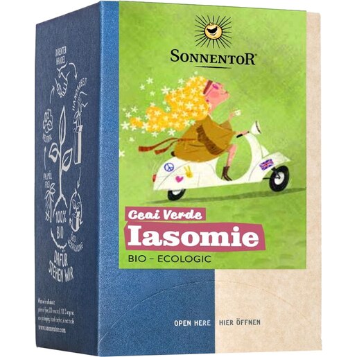 Ceai verde SONNENTOR Iasomie, 18 plicuri Ceai verde SONNENTOR Iasomie, 18 plicuri