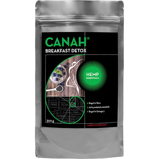 Fibre din seminte de canepa Breakfast Detox, 300 g, CANAH Fibre din seminte de canepa Breakfast Detox, 300 g, CANAH