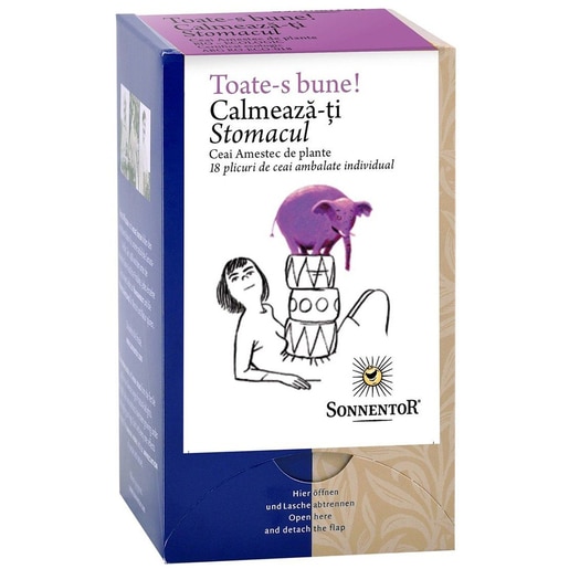 Ceai SONNENTOR "Toate-s bune!" Calmeaza stomacul, 18 plicuri Ceai SONNENTOR "Toate-s bune!" Calmeaza stomacul, 18 plicuri