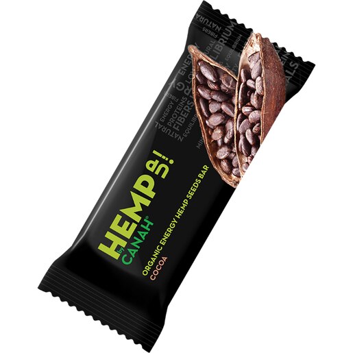 Baton cu seminte de canepa si cacao ECO, 6 buc x 48 g, CANAH Baton cu seminte de canepa si cacao ECO, 6 buc x 48 g, CANAH