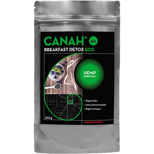 Fibre din seminte de canepa Breakfast Detox ECO, 300 g, CANAH Fibre din seminte de canepa Breakfast Detox ECO, 300 g, CANAH