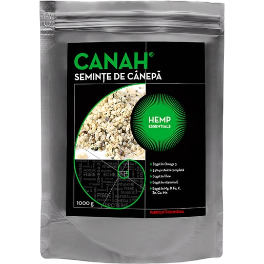 Seminte decorticate de canepa, 1000 g, CANAH Seminte decorticate de canepa, 1000 g, CANAH