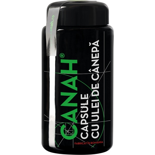 Capsule cu ulei de canepa, 90 capsule, CANAH Capsule cu ulei de canepa, 90 capsule, CANAH
