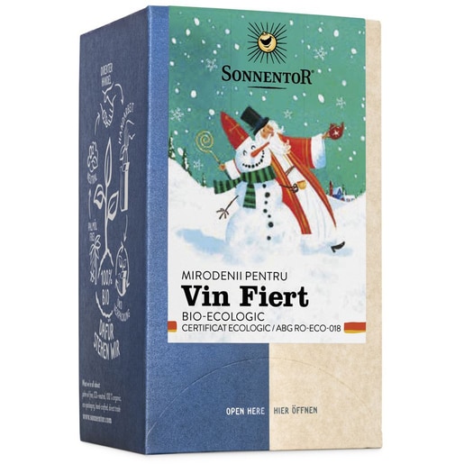 Ceai amestec de plante SONNENTOR Mirodenii pentru vin fiert, 18 plicuri Ceai amestec de plante SONNENTOR Mirodenii pentru vin fiert, 18 plicuri
