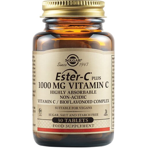Supliment alimentar Ester C Plus Vitamina C 1000 mg, 30 tablete, SOLGAR Supliment alimentar Ester C Plus Vitamina C 1000 mg, 30 tablete, SOLGAR
