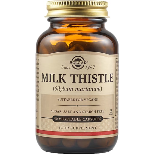 Supliment alimentar Silimarina Milk Thistle, 50 capsule vegetale, SOLGAR Supliment alimentar Silimarina Milk Thistle, 50 capsule vegetale, SOLGAR