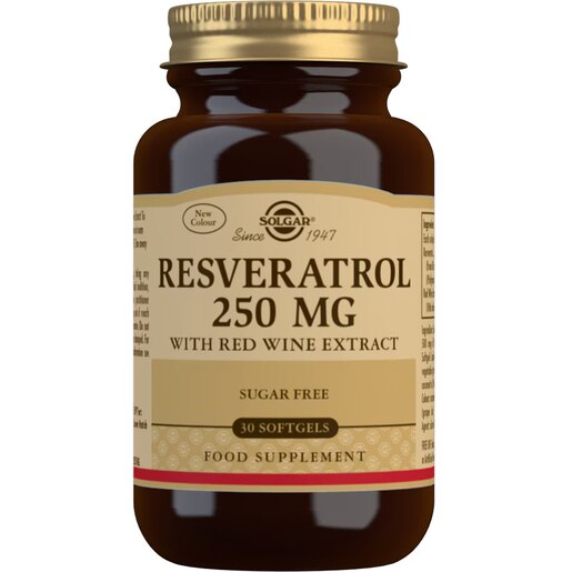 Supliment alimentar Resveratrol 250 mg, 30 capsule moi, SOLGAR Supliment alimentar Resveratrol 250 mg, 30 capsule moi, SOLGAR