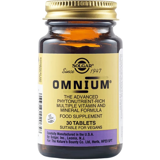 Supliment alimentar Omnium Multivitamine, 30 tablete, SOLGAR Supliment alimentar Omnium Multivitamine, 30 tablete, SOLGAR