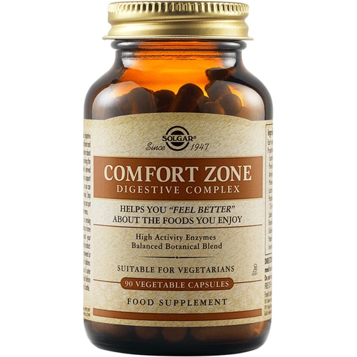Supliment alimentar Complex Digestiv Comfort Zone, 90 capsule vegetale, SOLGAR Supliment alimentar Complex Digestiv Comfort Zone, 90 capsule vegetale, SOLGAR