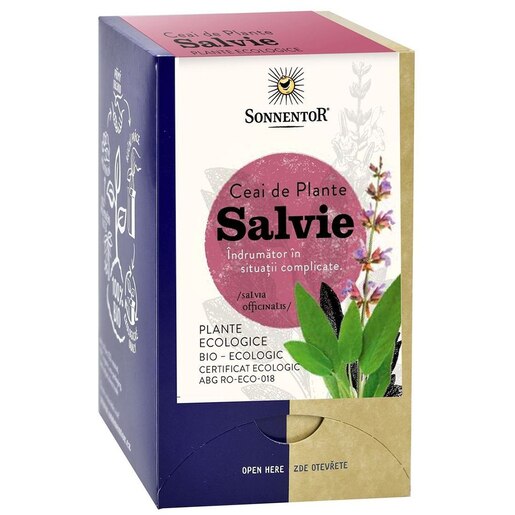 Ceai SONNENTOR Salvie, 18 plicuri Ceai SONNENTOR Salvie, 18 plicuri