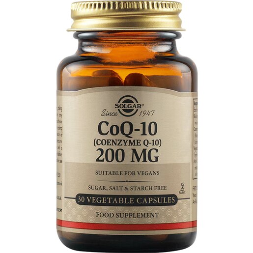 Supliment alimentar Coenzima Q10 200 mg, 30 capsule moi, SOLGAR Supliment alimentar Coenzima Q10 200 mg, 30 capsule moi, SOLGAR