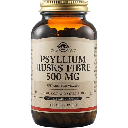Supliment alimentar Fibre din Tarate de Psyllium, 200 capsule vegetale, SOLGAR Supliment alimentar Fibre din Tarate de Psyllium, 200 capsule vegetale, SOLGAR