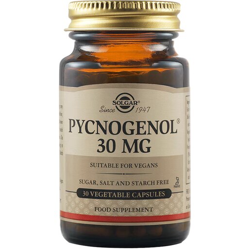 Supliment alimentar Pycnogenol 30 mg, 30 capsule vegetale, SOLGAR Supliment alimentar Pycnogenol 30 mg, 30 capsule vegetale, SOLGAR