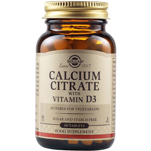 Supliment alimentar Citrat de Calciu cu Vitamina D3, 60 tablete, SOLGAR Supliment alimentar Citrat de Calciu cu Vitamina D3, 60 tablete, SOLGAR