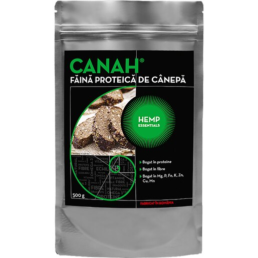 Faina proteica de canepa, 500 g, CANAH Faina proteica de canepa, 500 g, CANAH