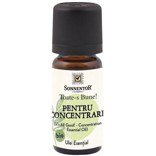 Ulei esential pentru concentrare SONNENTOR, 10 ml Ulei esential pentru concentrare SONNENTOR, 10 ml