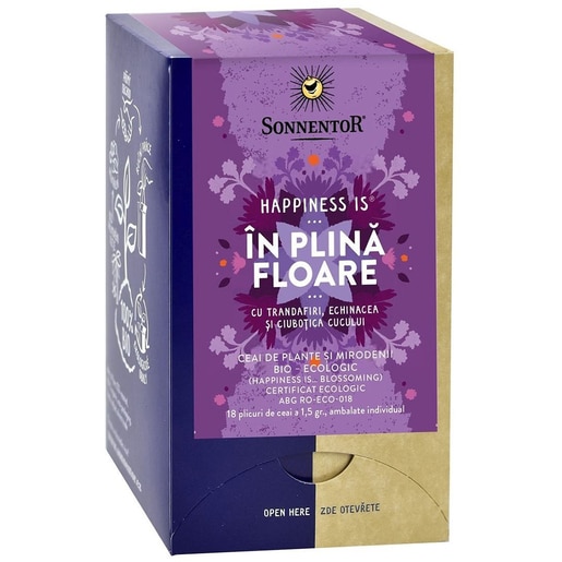 Ceai SONNENTOR Happiness Is...In plina floare, 18 plicuri Ceai SONNENTOR Happiness Is...In plina floare, 18 plicuri