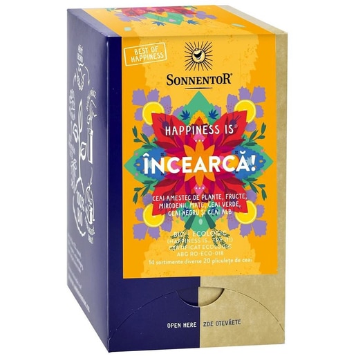 Ceai SONNENTOR Happiness Is...Incearca, 20 plicuri Ceai SONNENTOR Happiness Is...Incearca, 20 plicuri