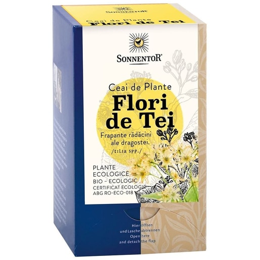 Ceai SONNENTOR Flori de tei, 18 plicuri Ceai SONNENTOR Flori de tei, 18 plicuri