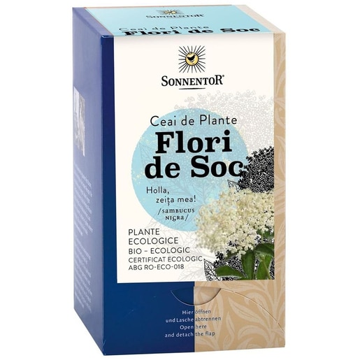 Ceai SONNENTOR Flori de soc, 18 plicuri Ceai SONNENTOR Flori de soc, 18 plicuri