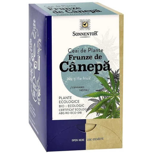 Ceai SONNENTOR Frunze de canepa, 18 plicuri Ceai SONNENTOR Frunze de canepa, 18 plicuri