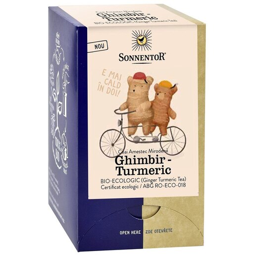 Ceai SONNENTOR Ghimbir si turmeric, 18 plicuri Ceai SONNENTOR Ghimbir si turmeric, 18 plicuri