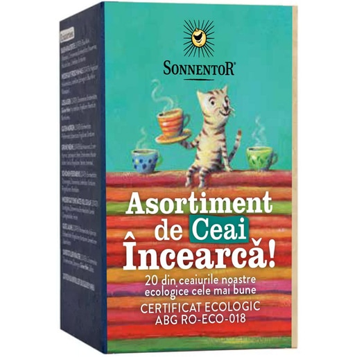 Ceai SONNENTOR Incearca! Asortiment 20 ceaiuri, 20 plicuri Ceai SONNENTOR Incearca! Asortiment 20 ceaiuri, 20 plicuri