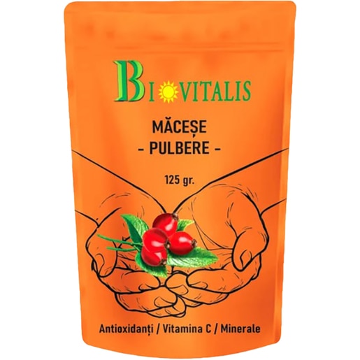 Supliment Pulbere de macese, 125 g, BIOVITALIS Supliment Pulbere de macese, 125 g, BIOVITALIS