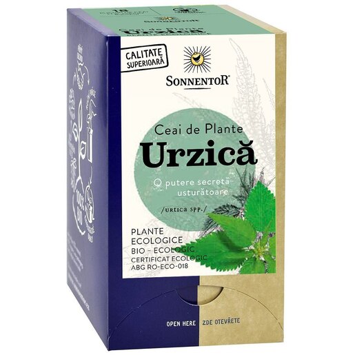 Ceai SONNENTOR Urzica, 18 plicuri Ceai SONNENTOR Urzica, 18 plicuri