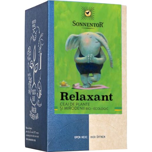 Ceai amestec de plante SONNENTOR Relaxant, 18 plicuri Ceai amestec de plante SONNENTOR Relaxant, 18 plicuri
