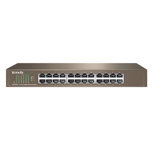 Switch TENDA TEG1024D v7, 24 porturi Gigabit, argintiu Switch TENDA TEG1024D v7, 24 porturi Gigabit, argintiu