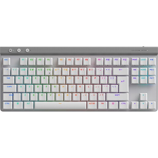 Tastatura Gaming Wireless mecanica LOGITECH G515 TKL, Bluetooth, USB, Layout US, alb Tastatura Gaming Wireless mecanica LOGITECH G515 TKL, Bluetooth, USB, Layout US, alb