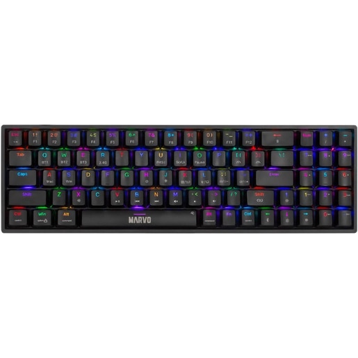 Tastatura Gaming Wireless Mecanica MARVO KG956W, Bluetooth, USB, Layout US, negru Tastatura Gaming Wireless Mecanica MARVO KG956W, Bluetooth, USB, Layout US, negru