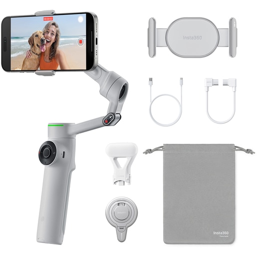 Stabilizator imagine Gimbal INSTA360 Flow 2 Pro Creator Kit, Bluetooth, 3 axe, 1100mAh, gri Stabilizator imagine Gimbal INSTA360 Flow 2 Pro Creator Kit, Bluetooth, 3 axe, 1100mAh, gri