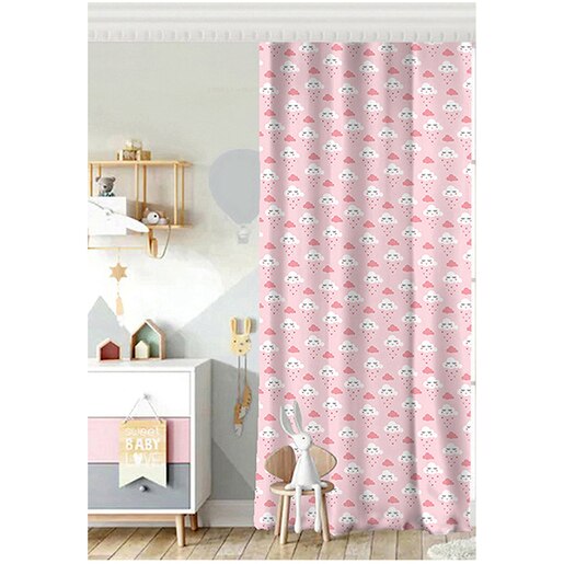 Draperie Mila Home Clouds, rejansa, 140 x 200 cm, semiopac, roz Draperie Mila Home Clouds, rejansa, 140 x 200 cm, semiopac, roz