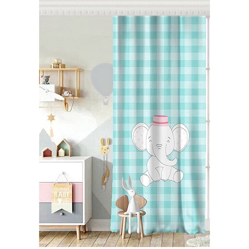 Draperie Mila Home Elephant, rejansa, 140 x 200 cm, semiopac, verde Draperie Mila Home Elephant, rejansa, 140 x 200 cm, semiopac, verde