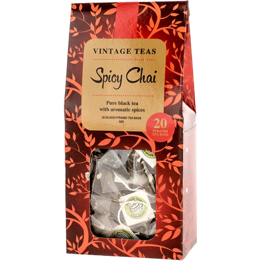 Ceai infuzie VINTAGE TEAS Spicy Chai, 50g, 20 buc Ceai infuzie VINTAGE TEAS Spicy Chai, 50g, 20 buc