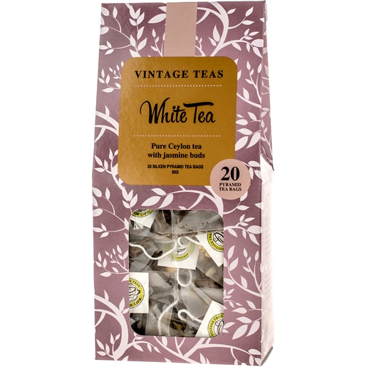 Ceai infuzie VINTAGE TEAS White Tea, 50g, 20 buc Ceai infuzie VINTAGE TEAS White Tea, 50g, 20 buc