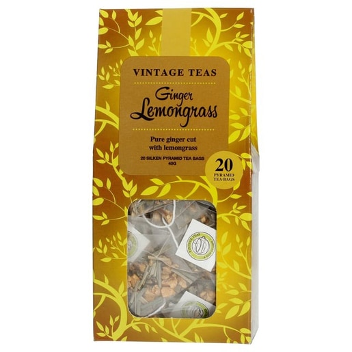 Ceai infuzie VINTAGE TEAS Ginger Cut with Lemongrass, 40g, 20 buc Ceai infuzie VINTAGE TEAS Ginger Cut with Lemongrass, 40g, 20 buc