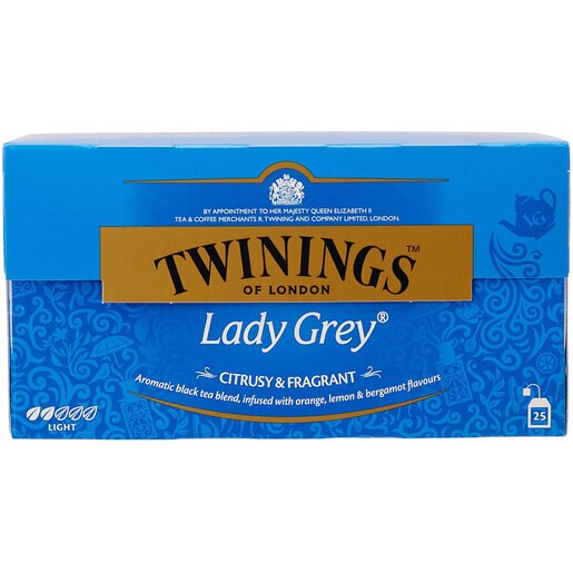Ceai negru TWININGS Lady Grey, 25 buc, 50g Ceai negru TWININGS Lady Grey, 25 buc, 50g